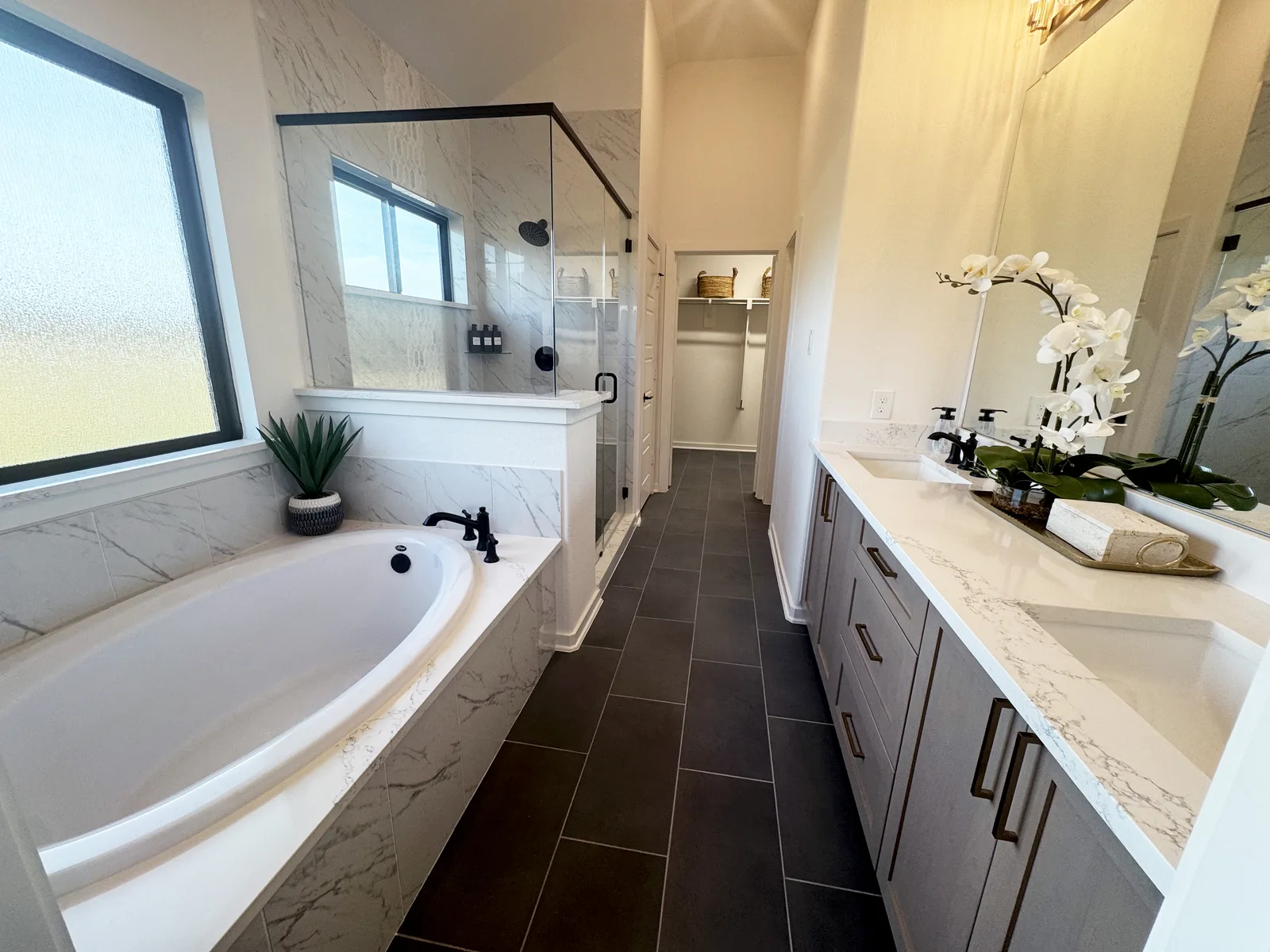 Custom bathroom remodel by Drakon Builders